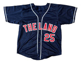 Jim Thome Cleveland Signed Navy Baseball Jersey BAS+Prova