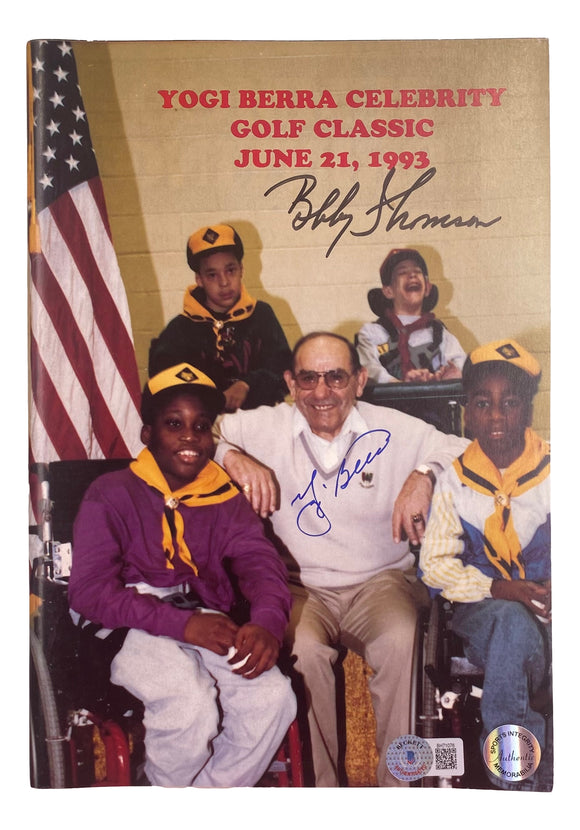 Yogi Berra Bobby Thomson Signed 1993 Berra Celebrity Golf Classic Program BAS Sports Integrity