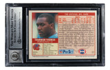 Thurman Thomas Signed 1989 Pro Set #32 Buffalo Bills Rookie Card BAS Auto 10