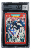 Thurman Thomas Signed 1989 Pro Set #32 Buffalo Bills Rookie Card BAS Auto 10
