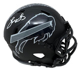 Thurman Thomas Signed Buffalo Bills Salute To Service Mini Speed Helmet JSA QR