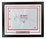 Tiger Woods Signed Framed Hero World Challenge Golf Flag BAS AC19007