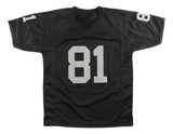 Tim Brown Oakland Signed Black Football Jersey 2 BAS