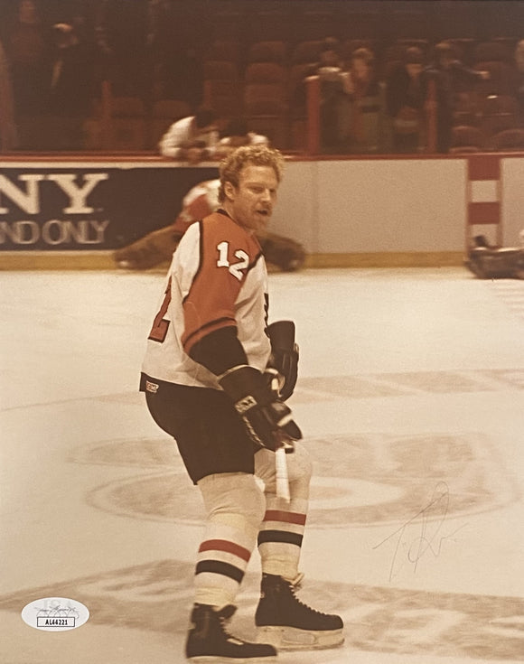 Tim Kerr in Action Philadelphia Flyers Autographed 8 x 10 Hockey Framed  Photo