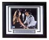 Sports Integrity Tim McGraw Faith Hill Signed Framed 8x10 Photo BAS features the duo seated onstage, holding hands with a microphone between them. Includes a nameplate reading TIM McGRAW & FAITH HILL.