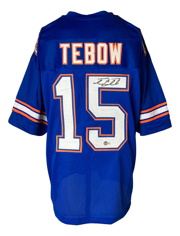 Tim Tebow Florida Signed Blue College Football Jersey BAS