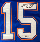 Tim Tebow Florida Signed Blue College Football Jersey BAS