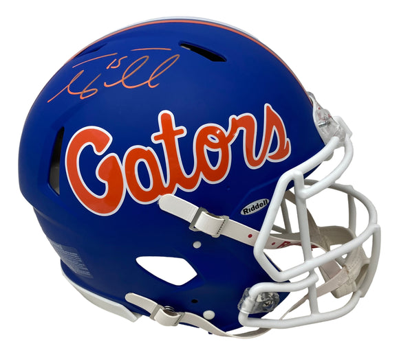 Tim Tebow Signed Florida Gators FS Flat Blue Authentic Speed Helmet BAS ITP