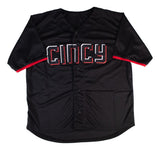 TJ Friedl Cincinnati Signed Black Baseball Jersey BAS