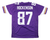 TJ Hockenson Minnesota Signed Purple Football Jersey BAS