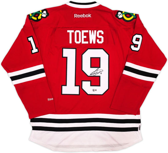 Jonathan Toews Signed Chicago Blackhawks Reebok Premier Hockey Jersey BAS