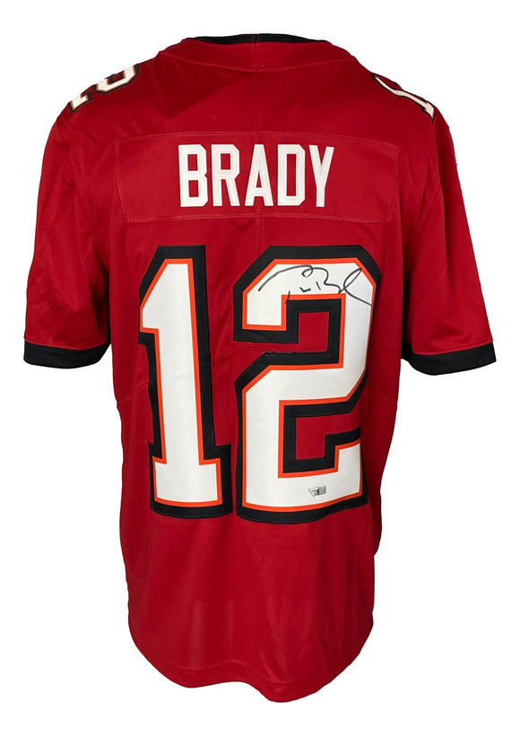 Tom Brady Signed Tampa Bay Buccaneers Red Nike Limited Football Jersey Fanatics Sports Integrity