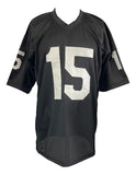 Tom Flores Oakland Signed Black Football Jersey 2x SB Champ Insc JSA Hologram - Sports Integrity