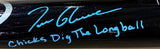 Tom Glavine Braves Signed Rawlings Baseball Bat Chicks Dig The Long Ball BAS