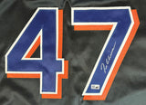Tom Glavine New York Signed Black Baseball Jersey Sports Integrity