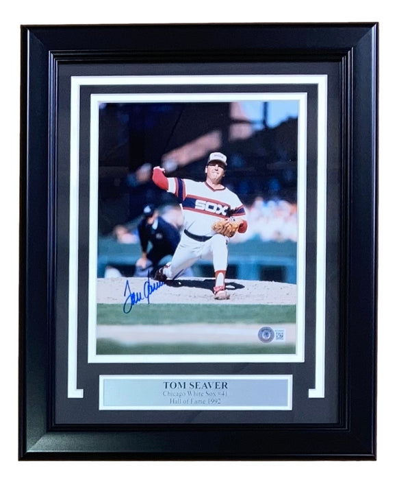 Tom Seaver Signed Framed 8x10 Chicago White Sox Photo BAS Sports Integrity