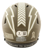 LaDainian Tomlinson Signed Chargers Salute To Service Mini Speed Helmet BAS