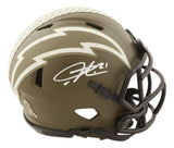 LaDainian Tomlinson Signed Chargers Salute To Service Mini Speed Helmet BAS