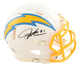 LaDainian Tomlinson Signed San Diego Chargers White Mini Speed Helmet 2 BAS