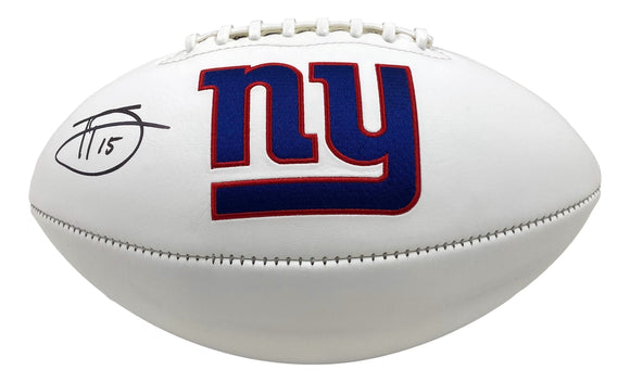 Tommy Devito Signed New York Giants Logo Football BAS ITP Sports Integrity