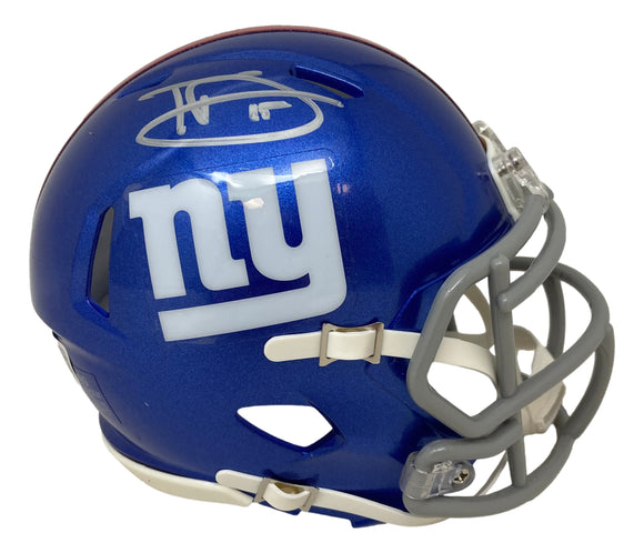 Tommy Devito Signed New York Giants Mini Speed Helmet BAS ITP