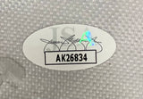 A JSA-authenticated Tommy Fleetwood Signed Framed 2023 PGA Tour Championship Golf Flag by Sports Integrity features a hologram sticker with code AK26834 on a textured white surface.