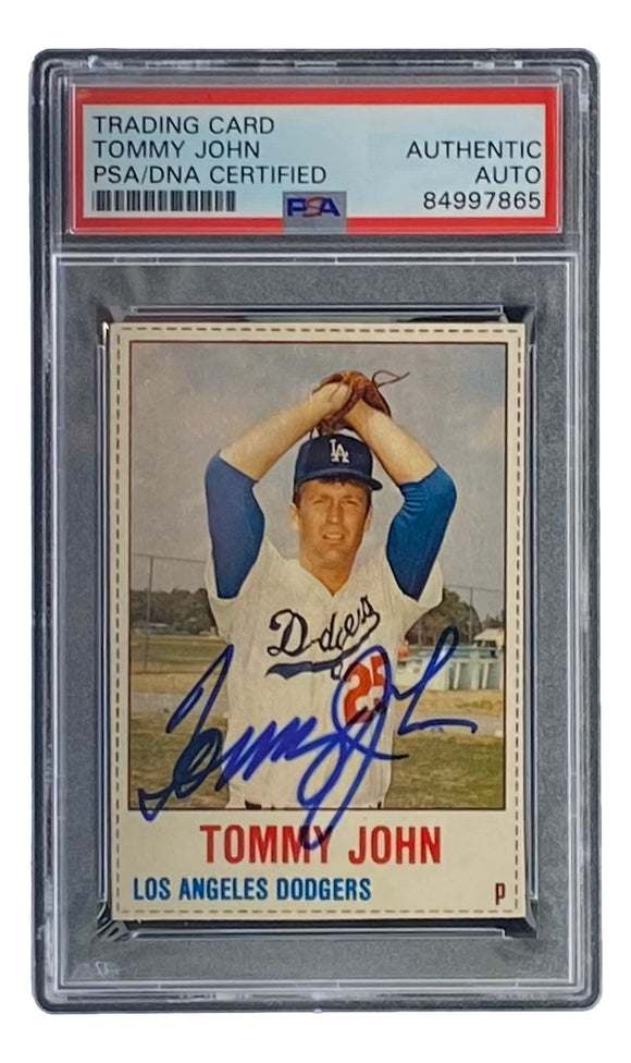 Tommy John Signed Los Angeles Dodgers 1978 Hostess #7 Trading Card PSA/DNA Sports Integrity