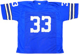 Tony Dorsett Dallas Signed Blue Football Jersey JSA