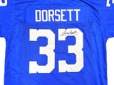 Tony Dorsett Dallas Signed Blue Football Jersey JSA