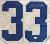 Tony Dorsett Dallas Signed White Football Jersey BAS