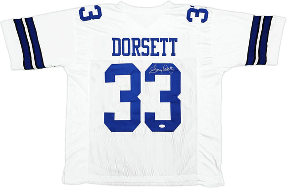 Tony Dorsett Dallas Signed White Football Jersey JSA