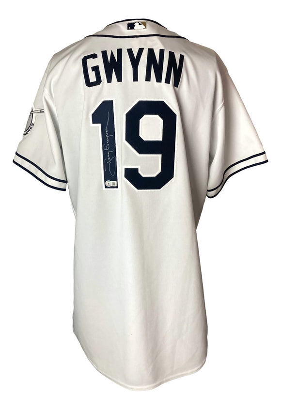 Tony Gwynn Signed San Diego Padres Majestic Authentic Baseball Jersey BAS