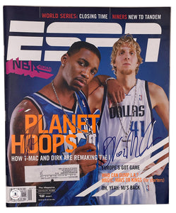 Tracy McGrady Dirk Nowitzki Signed November 2001 ESPN Magazine BAS LOA