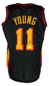 Trae Young Atlanta Signed Custom Black Basketball Jersey JSA Sports Integrity