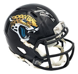 Travis Etienne Signed Jacksonville Jaguars Mini Speed Helmet BAS