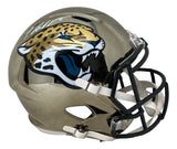Travis Hunter Signed Jacksonville Jaguars FS Chrome Speed Replica Helmet BAS