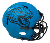 Travis Hunter Signed Jacksonville Jaguars FS Rave Speed Replica Helmet BAS