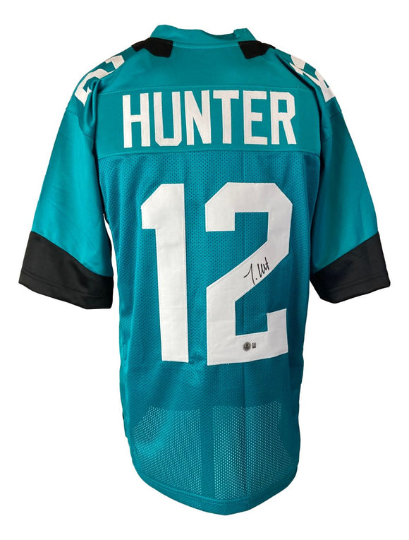 Travis Hunter Jacksonville Signed Teal Football Jersey BAS