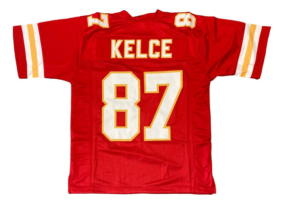 Travis Kelce Kansas City Red Football Jersey