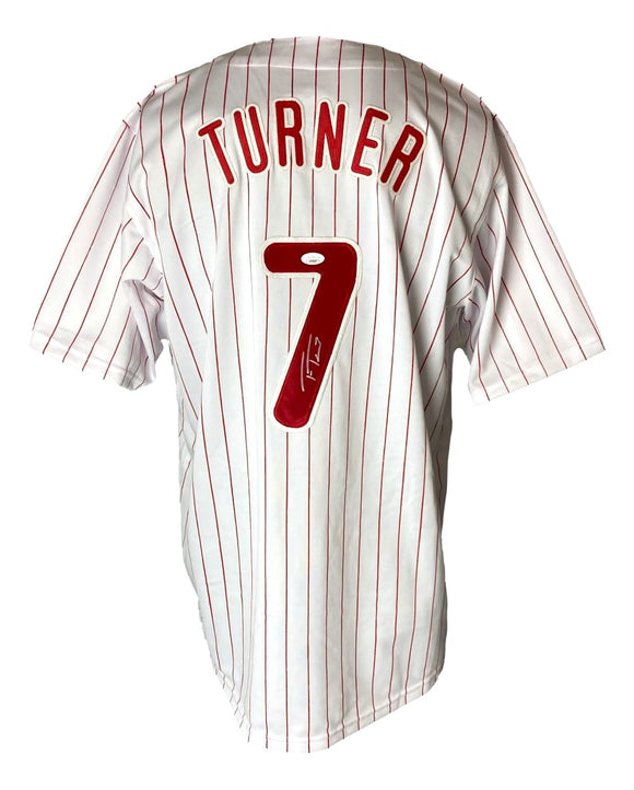 Trea Turner Philadelphia Signed White Pinstripe Baseball Jersey JSA