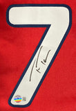 Trea Turner Philadelphia Signed Red Baseball Jersey BAS ITP