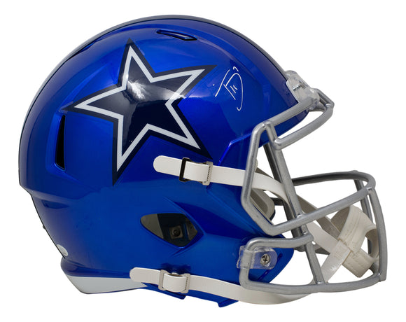 Trevon Diggs Signed Dallas Cowboys Full Size Flash Speed Replica Helmet JSA