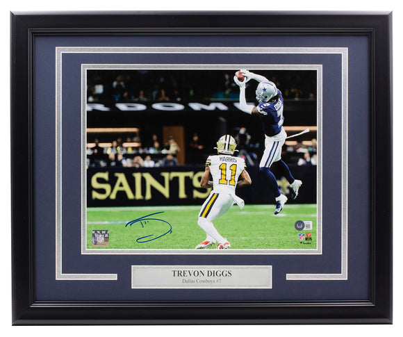 Trevon Diggs Signed Framed Dallas Cowboys 11x14 Photo BAS ITP Sports Integrity