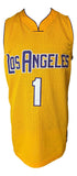 Trevor Ariza Los Angeles Signed Yellow #1 Basketball Jersey UDA Hologram