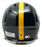 Troy Polamalu Signed Pittsburgh Steelers FS Speed Replica Helmet BAS w/ Case