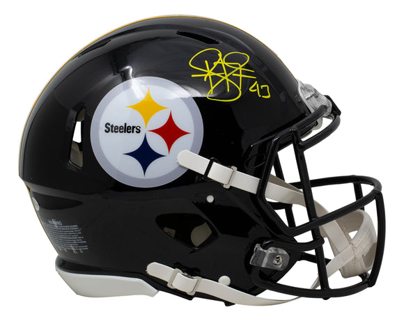 Troy Polamalu Signed Pittsburgh Steelers Full Size Speed Authentic Helmet BAS