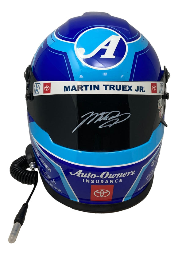 Martin Truex Jr Signed NASCAR Auto Owners Full Size Replica Racing Helmet BAS Sports Integrity