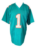 Tua Tagovailoa Miami Signed Teal Football Jersey BAS