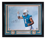Tua Tagovailoa Signed Framed 16x20 Miami Dolphins Photo Fanatics - Sports Integrity