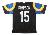 Ty Simpson Los Angeles Signed Black Football Jersey JSA QR